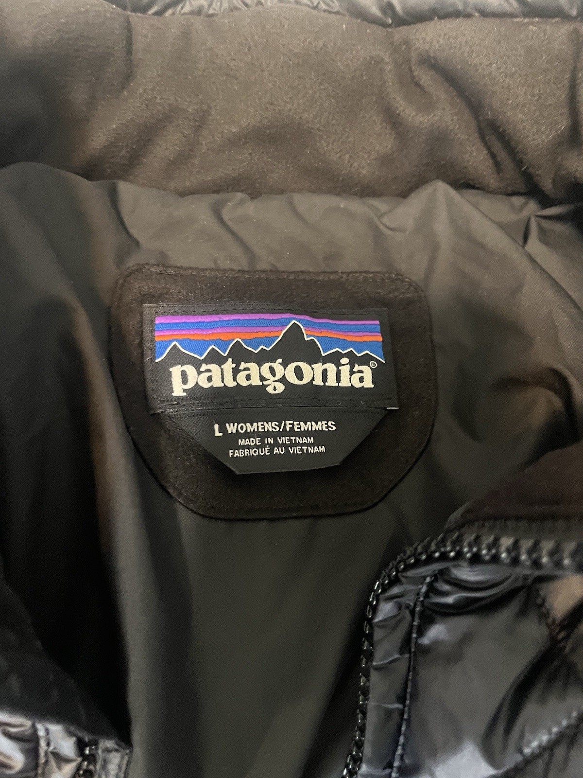 Patagonia Women’s Large Black Lightweight Quilted Jacket Full Zip
