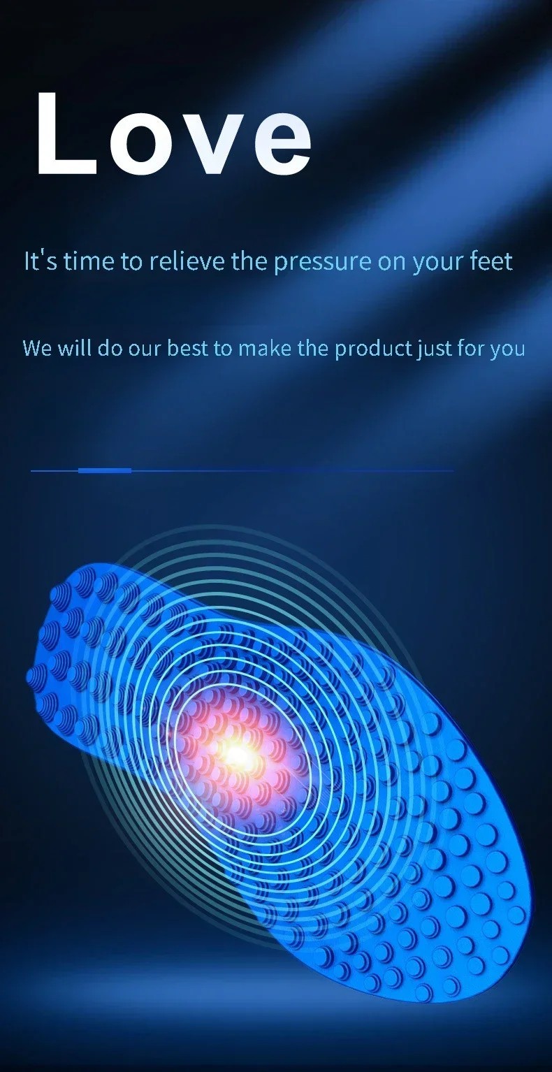 Foot Massage Insoles Acupressure Shoe Inserts Soft Cushion Relief for Men Women