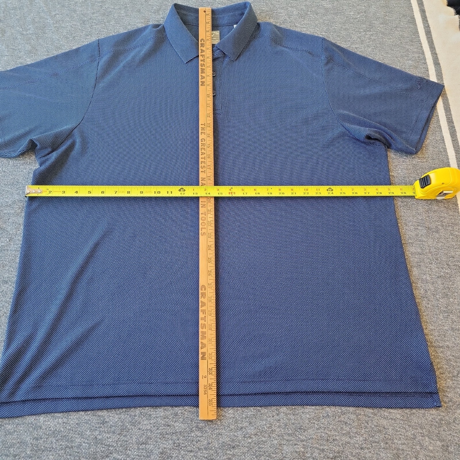 Callaway Polo Shirt Men’s 3X Opti Dri Blue Dotted Performance Golf Stretch Big
