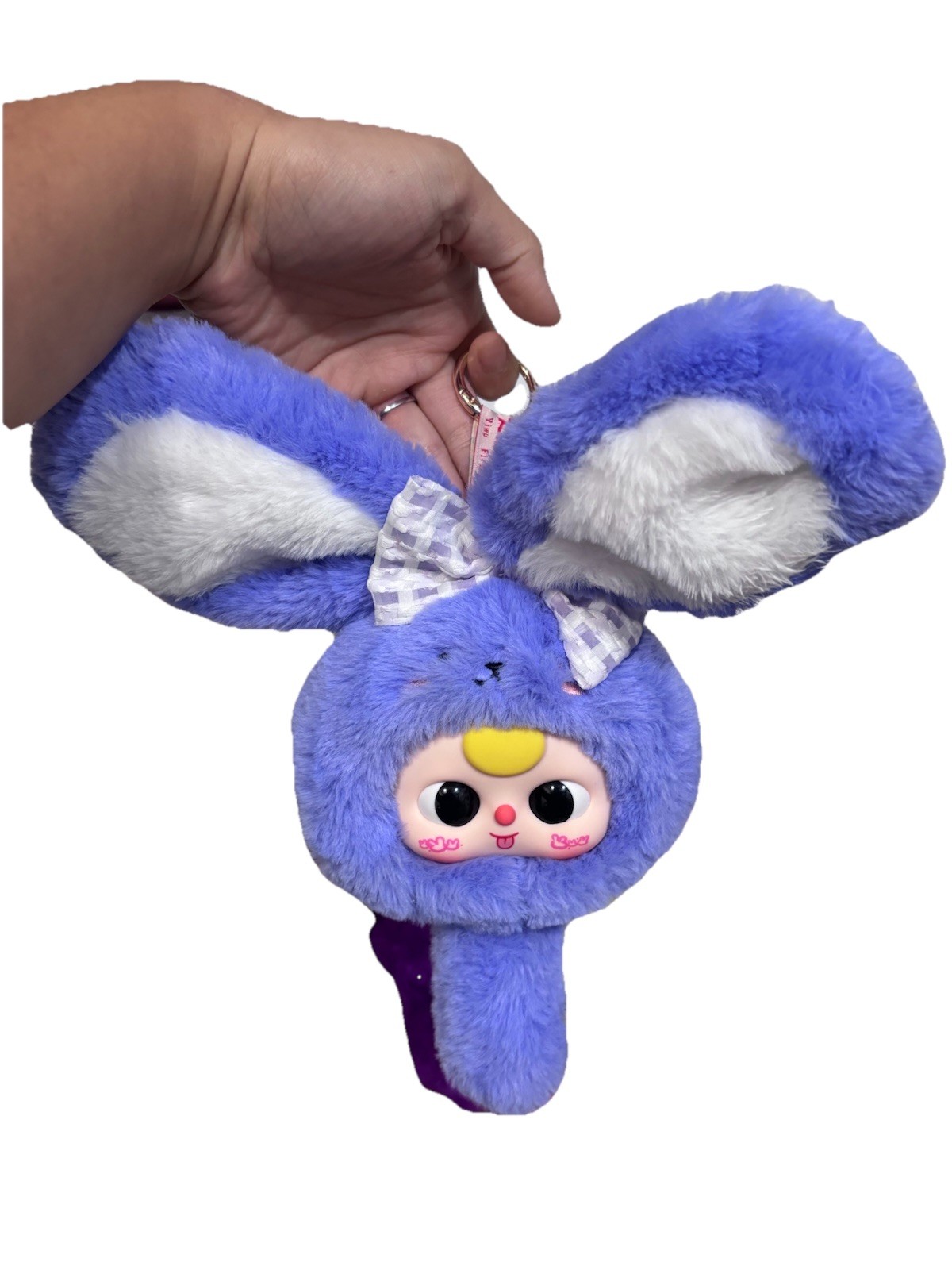 Baby Three Purple Bunny Collectible Bag Charm Doll Keychain