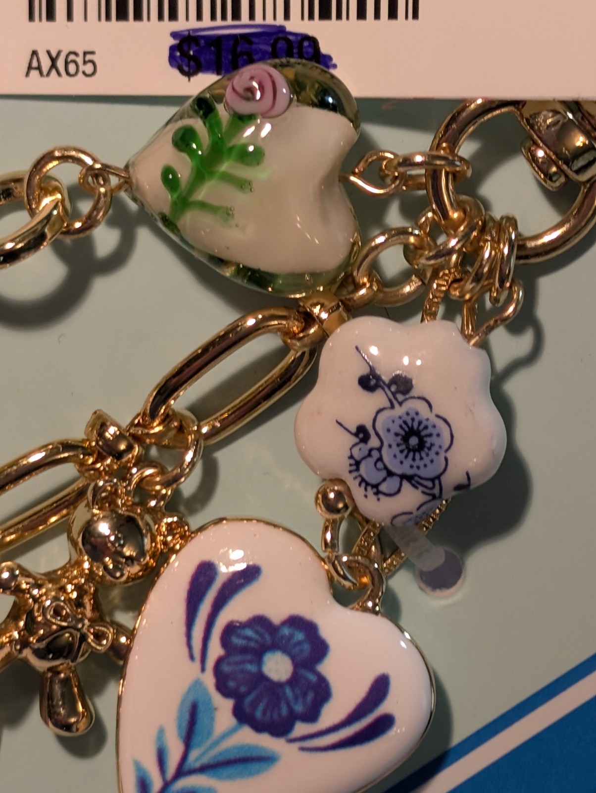 NWT PIPER K BAG CHARMS AND KEYCHAIN GLASS GLASS STONE CLIP BACKPACK HANDBAG SAFE