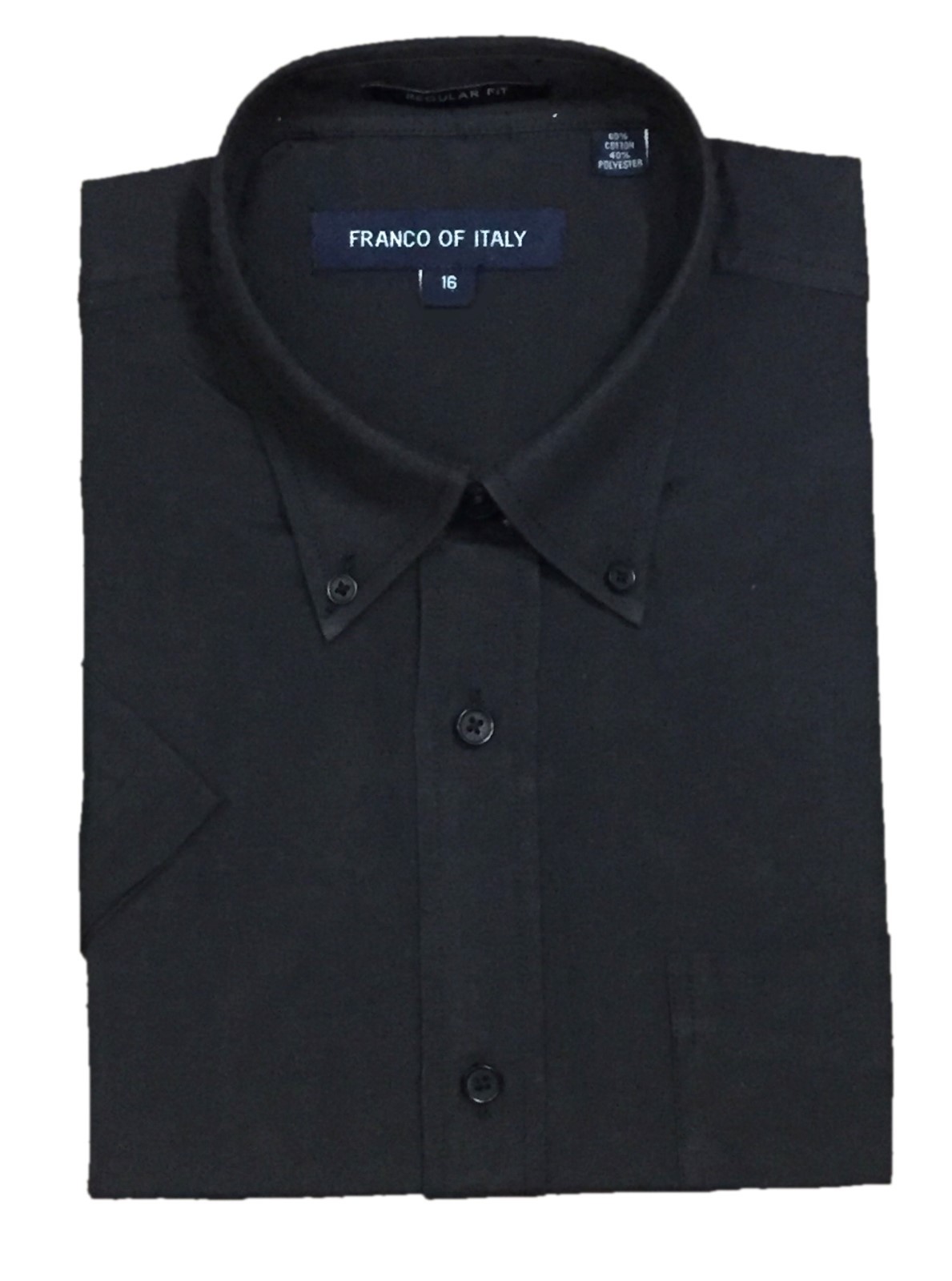 Men’s Short Sleeve Button Down Shirts Cotton Blend Oxford #02BS