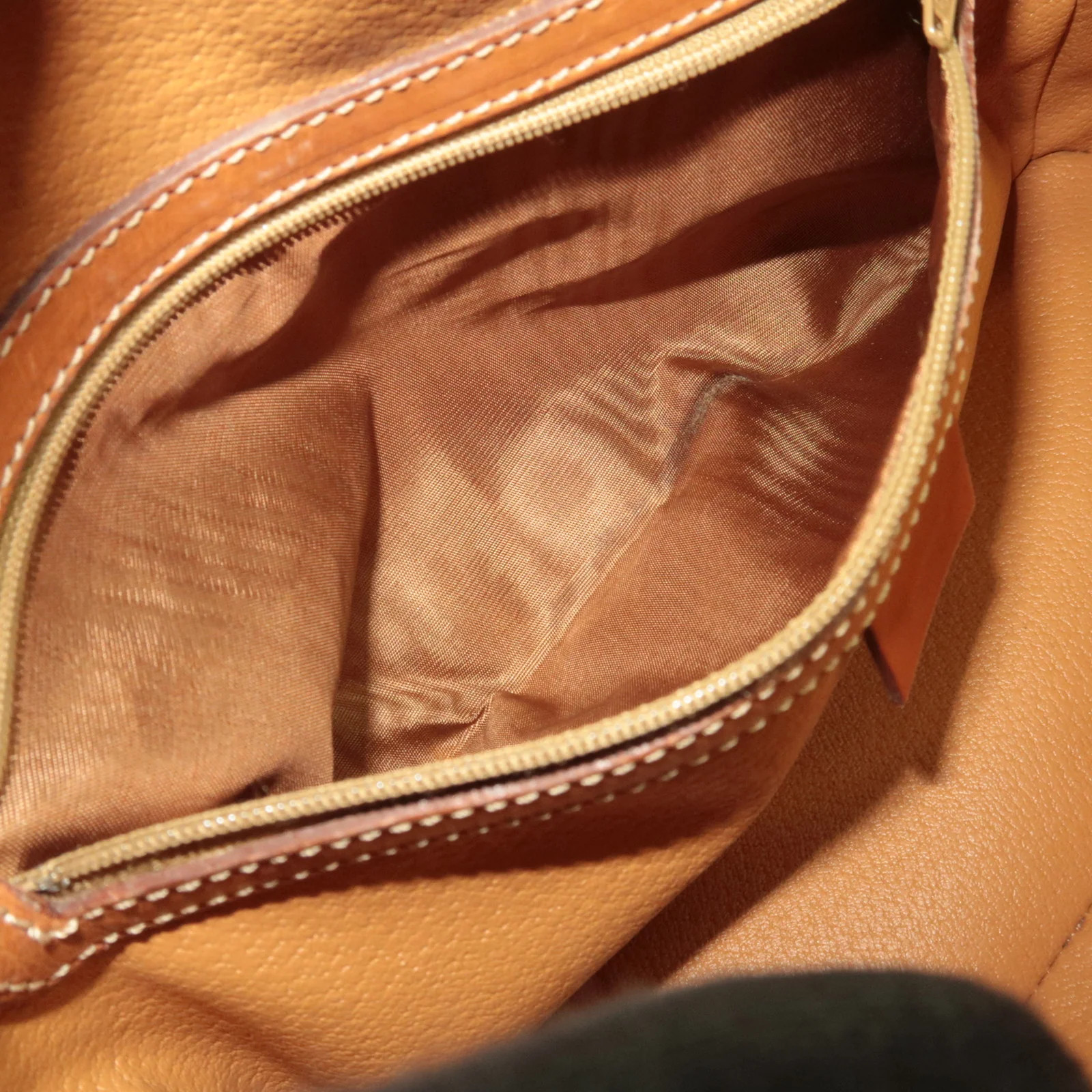 CELINE Macadam PVC Leather Handbag Brown Authentic