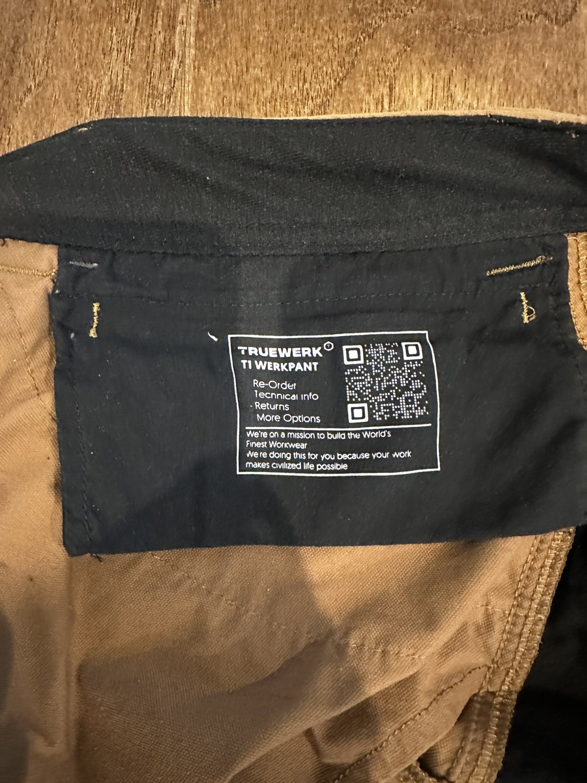 Truewerk Pants Mens 44×26 Werkpant Brown Cargo Tech Pants