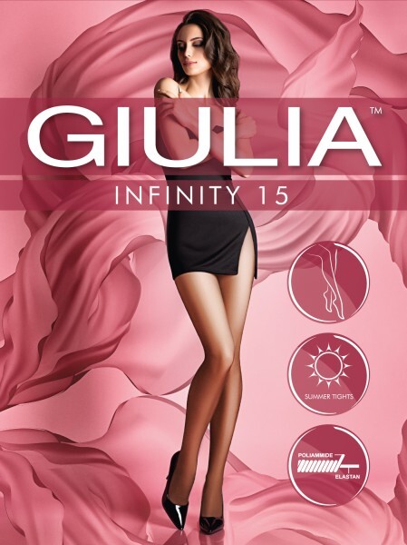 Giulia INFINITY 15 Denier Sheer to Waist Summer Tights Silk Matte Sandal Toe