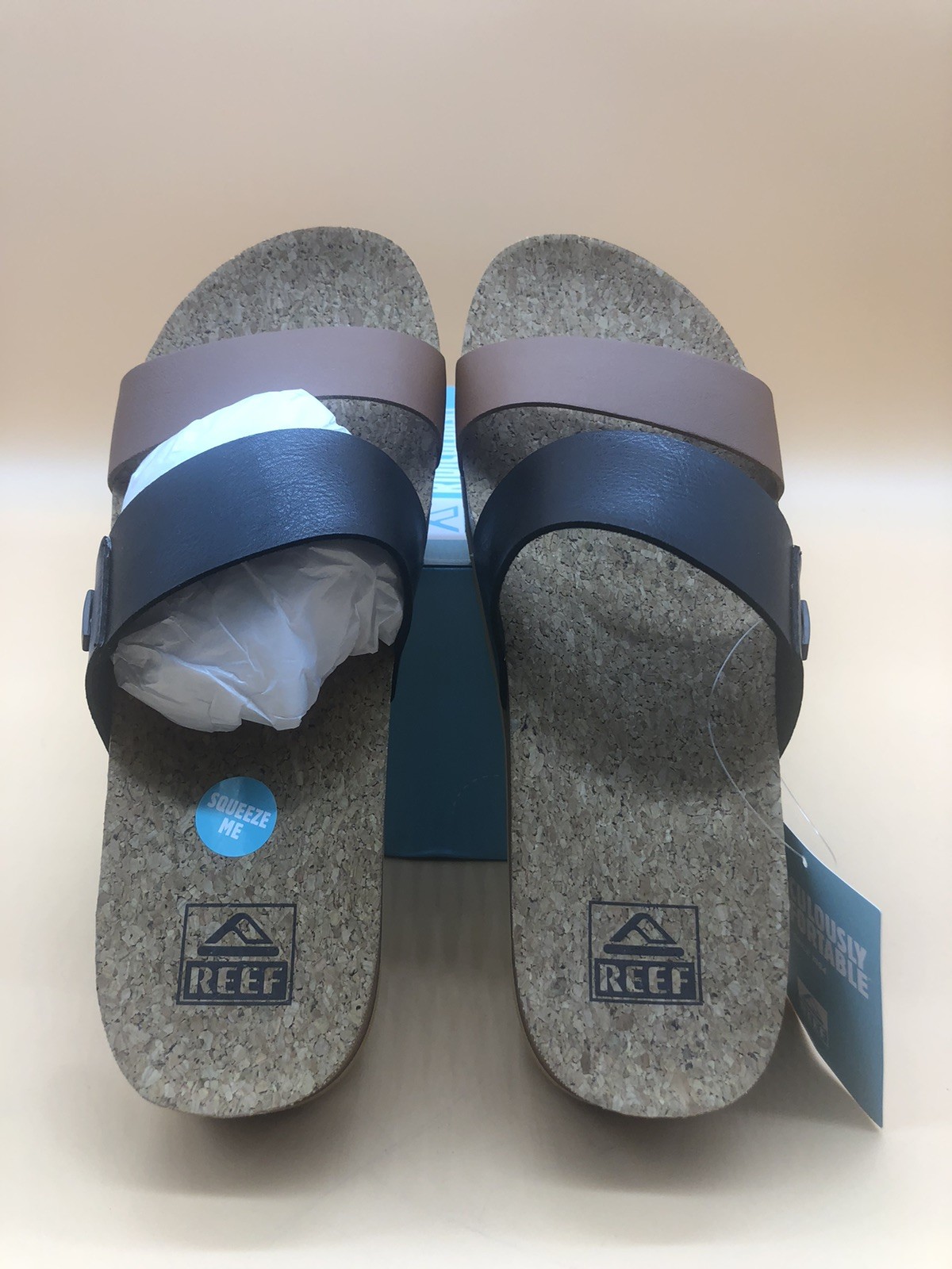 Reef Cushion Vista Hi Women’s Slip On Synthetic Upper Sandals Size 9 New