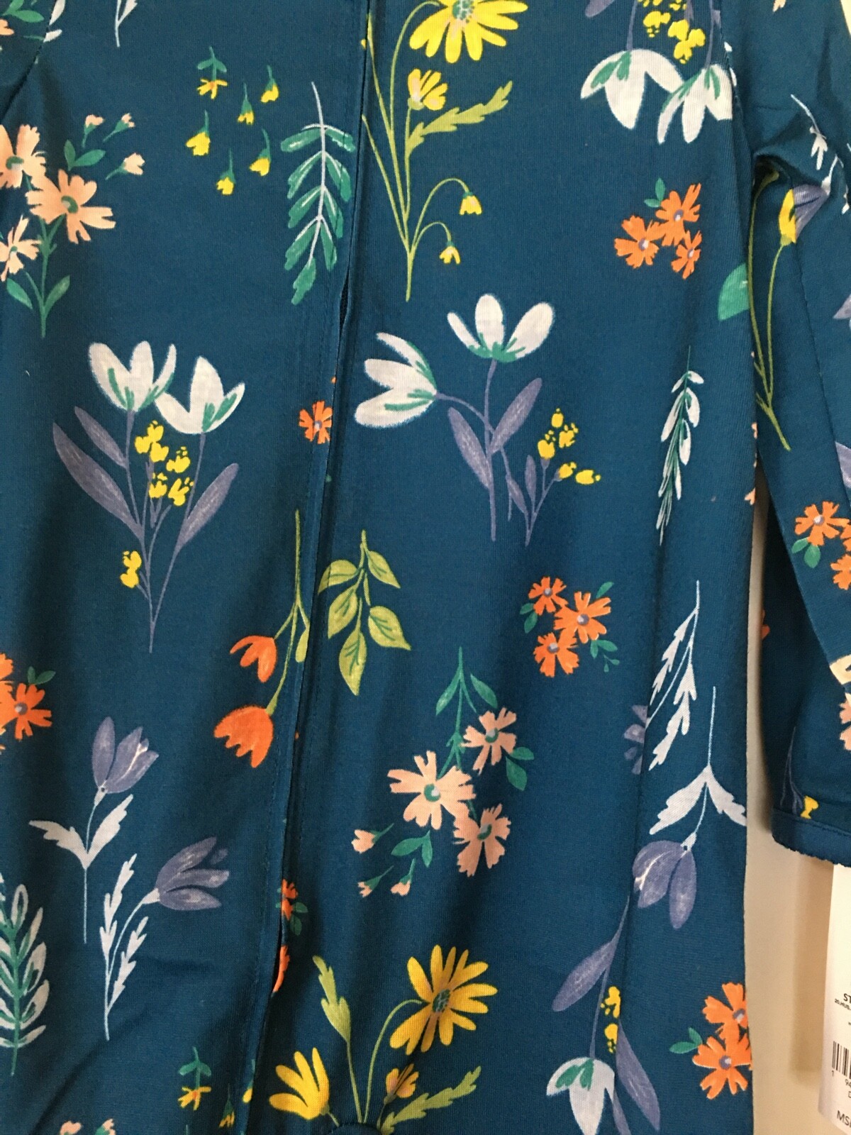 New Carter’s 1-Piece Floral Poly Pajama PJs Sleeper Toddler Girls Blue many size
