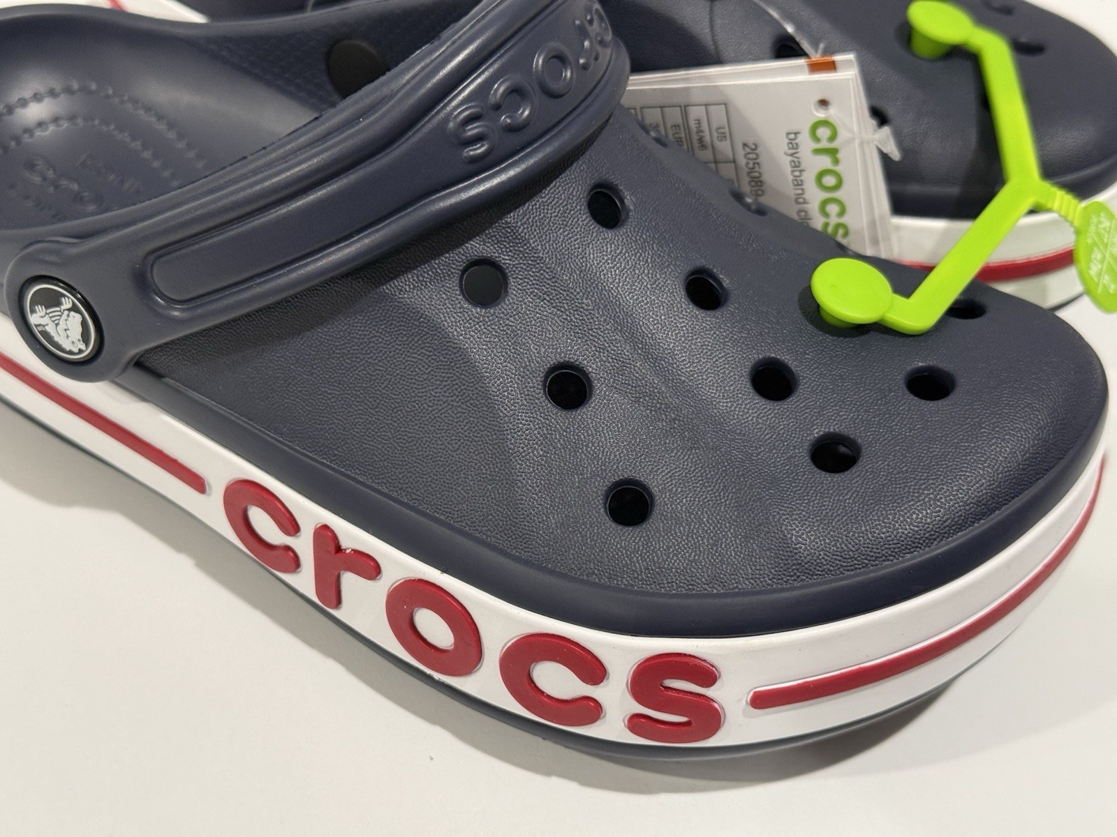 Crocs Bayaband Clog NAVY / PEPPER #205089-4CC Unisex Size US m4/w6~New W/O Box