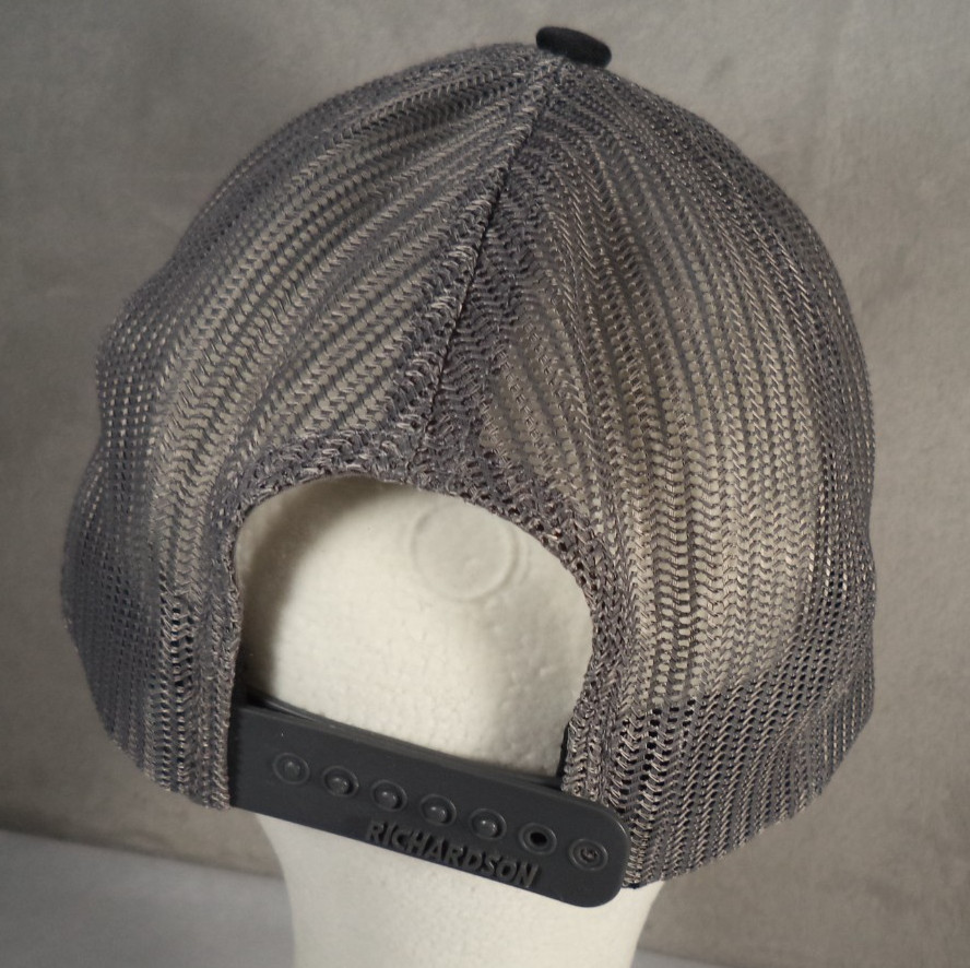 Richardson 112 NHSRA Adjustable Snapback Gray Black Trucker Mesh Cap Hat