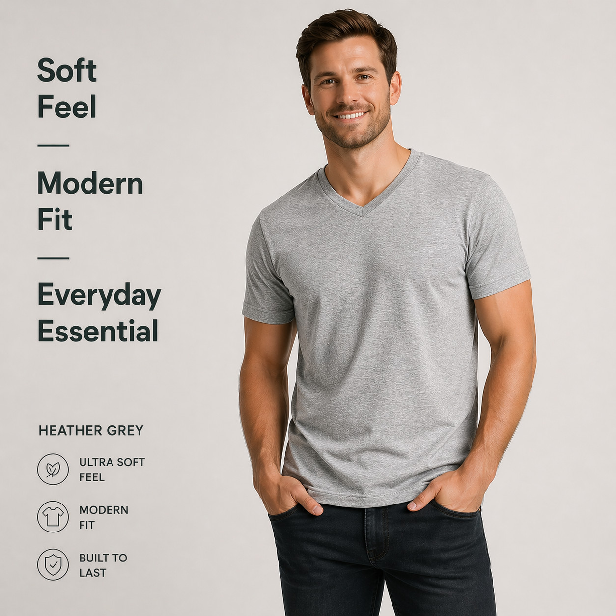 True Classic V-Neck T-Shirts 6 Pack Men Size XL New No Tags Soft Premium Fit