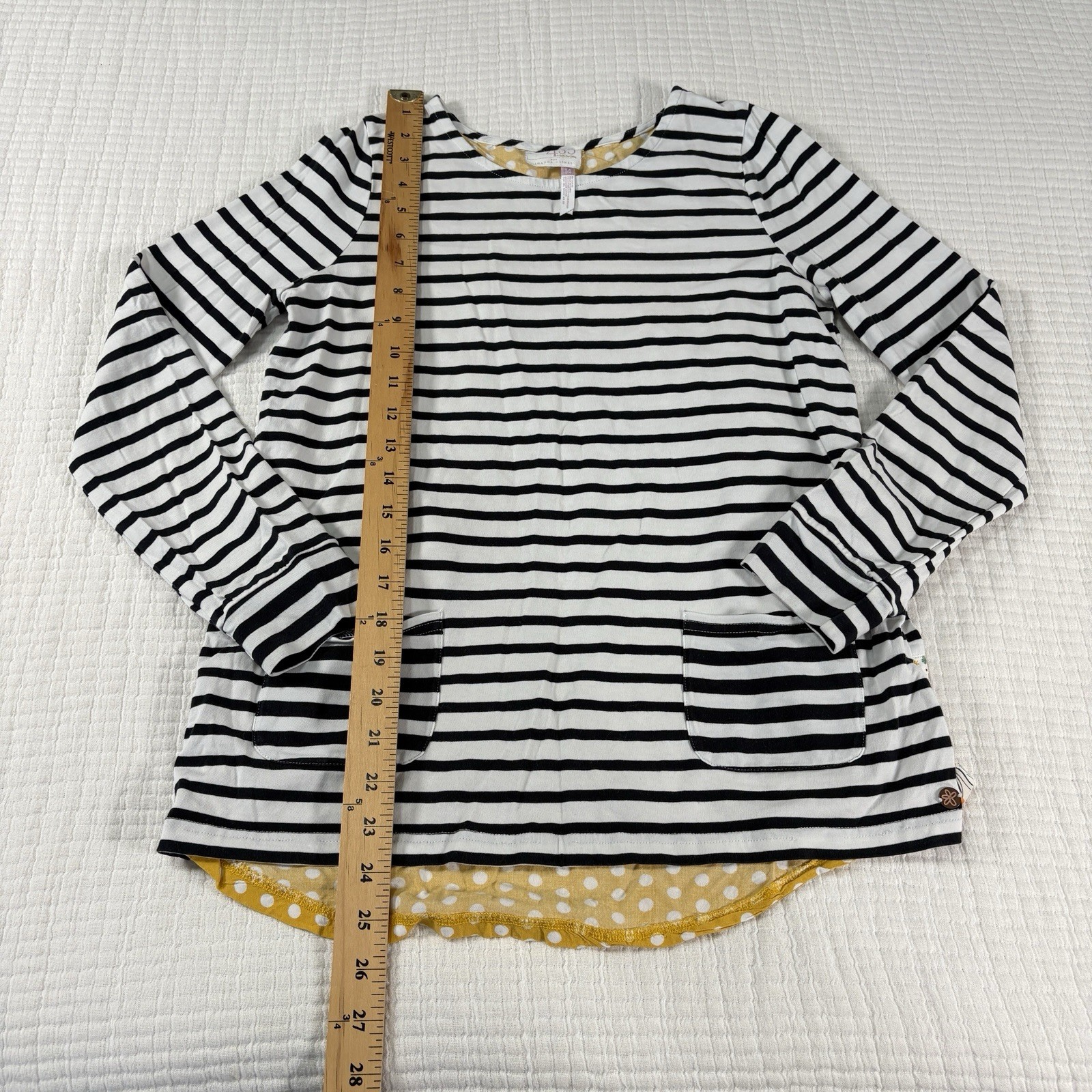 Matilda Jane Joanna Gaines Top Big Girls Tween 14 Harvest Days Striped Floral