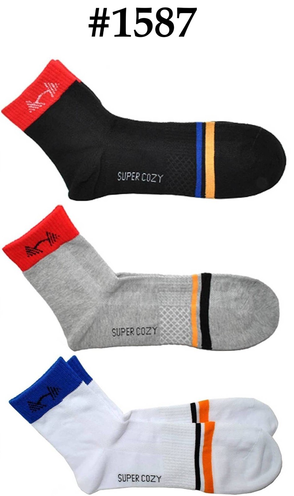 Men’s Athletic Crew Socks 12 Pack, Breathable Cotton Assorted Colors and Pattern