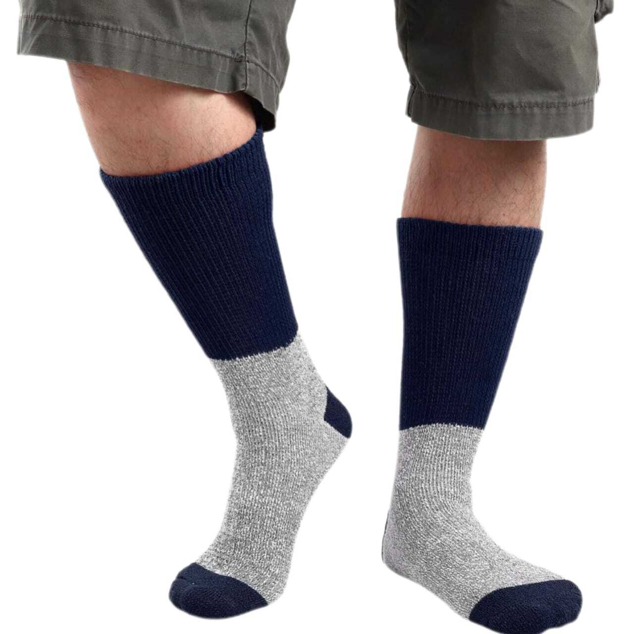 3-12 Pairs Men’s Thermal Diabetic Socks Thick Warm Winter Non-Binding Crew Socks