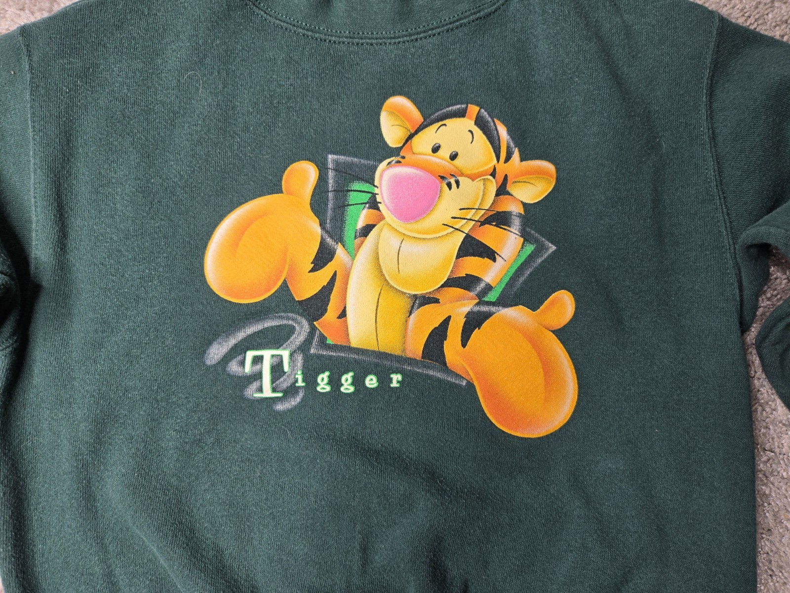 Vintage Disney Store Crewneck Sweatshirt Tigger Graphic Size 6 Kid’s USA Made