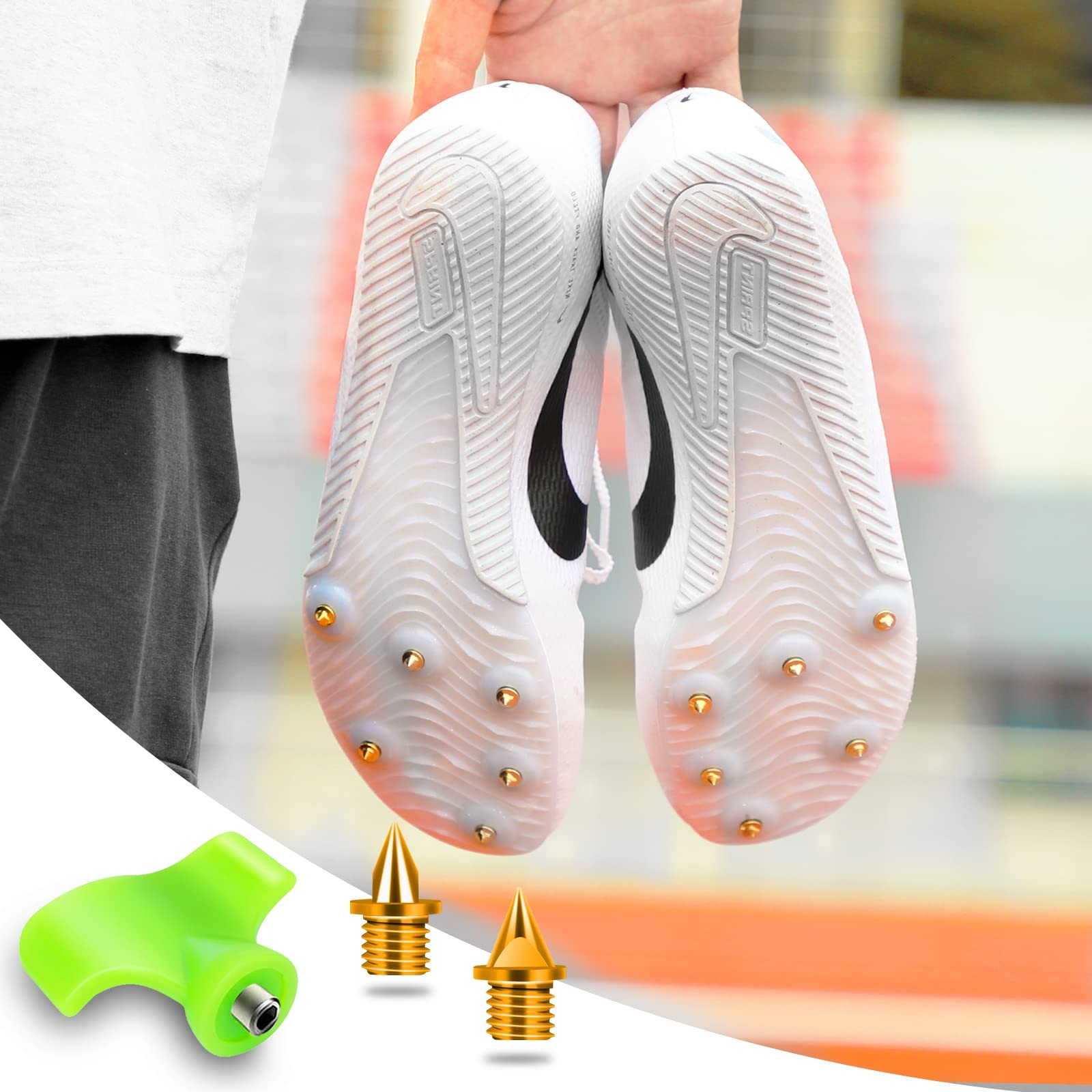 4.8mm 3/16 Inch Track Spikes 50 Pieces Hard Steel Spikes for Track Shoes Trac