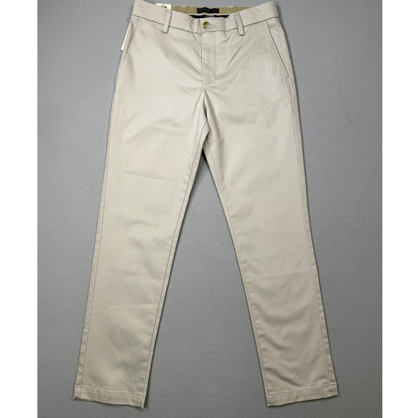 Dockers Men’s Signature Khaki Lux Slim-Fit Stretch Pants Cloud 29×30 $62