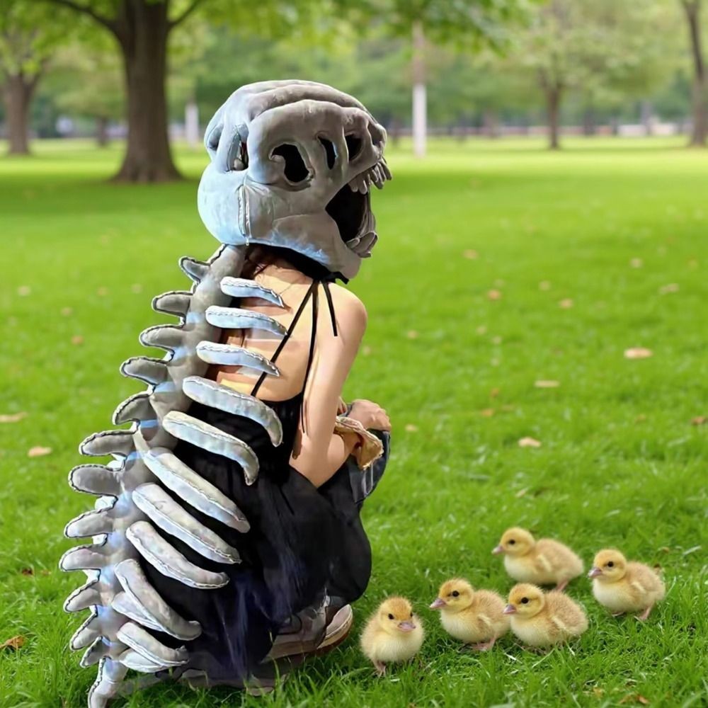 Funny Dinosaur Skeleton Plush Toys for Sleeping Cushion Creative Cosplay Props