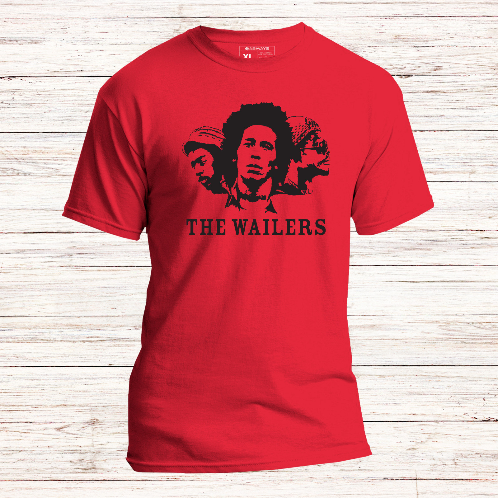 The Wailers Retro Unisex T-Shirt – Modern Fit Rasta Bob Marley Reggae tee S-2XL