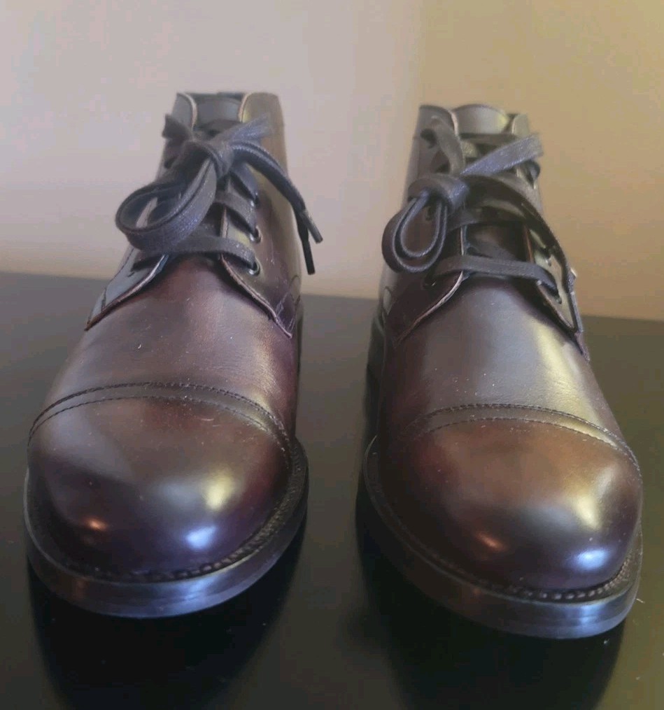 Thursday Boot CADET Men’s Size 8.5 Rich Mahogany Brown Leather Cap Toe Boot NEW