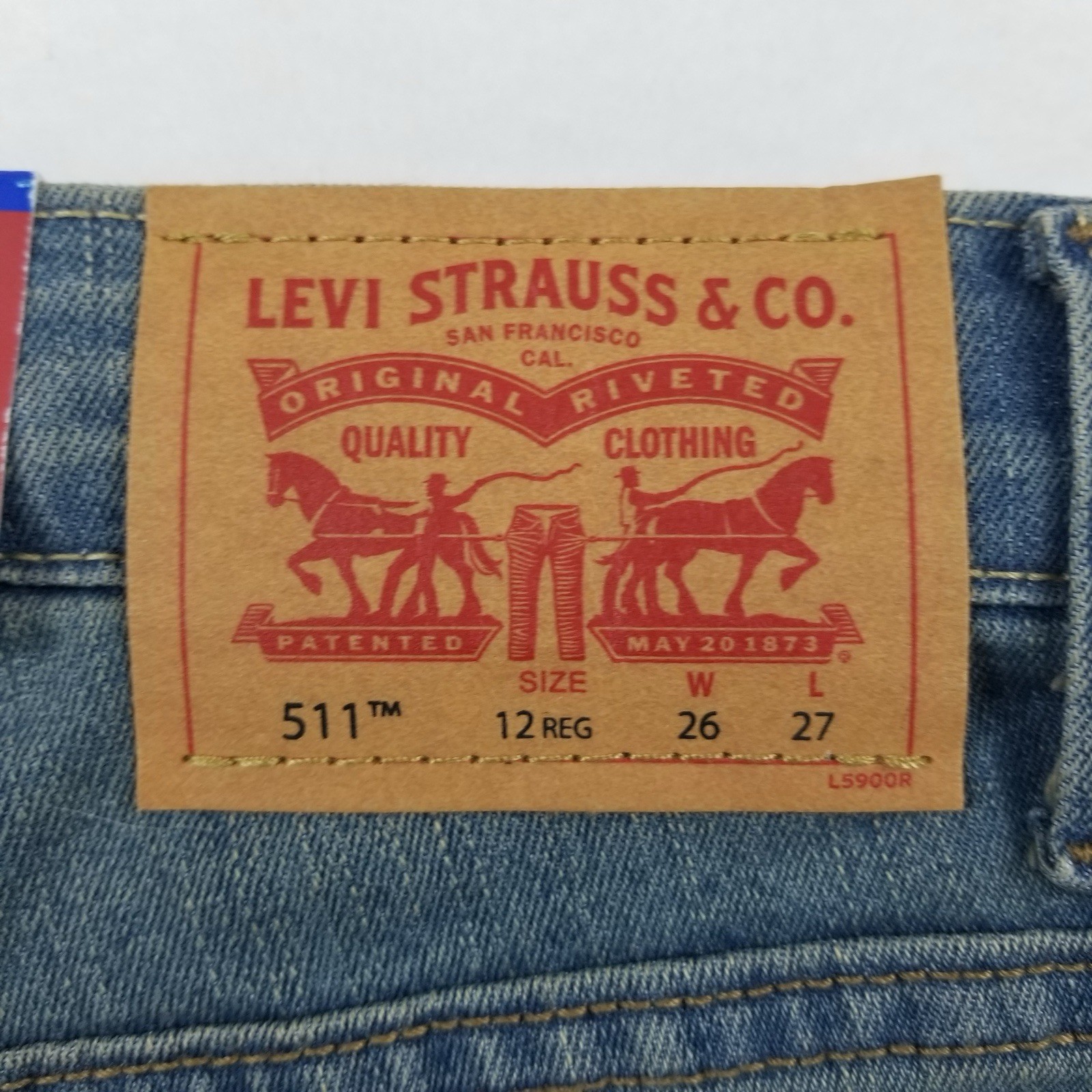 Levi’s Youth Boy’s sz 12 Slim Flex Stretch Adjustable Waist Straight Denim Jean
