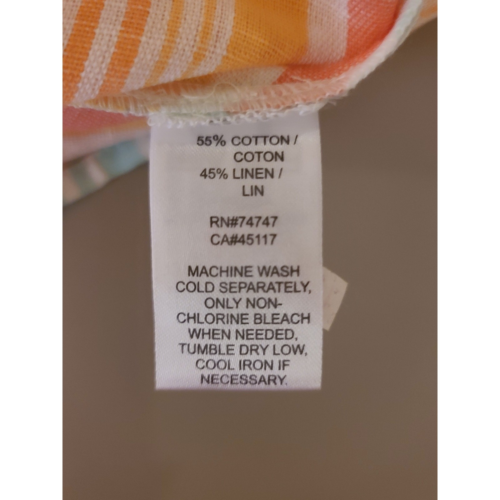 NWT Natural Reflections orange linen blend tank top – large