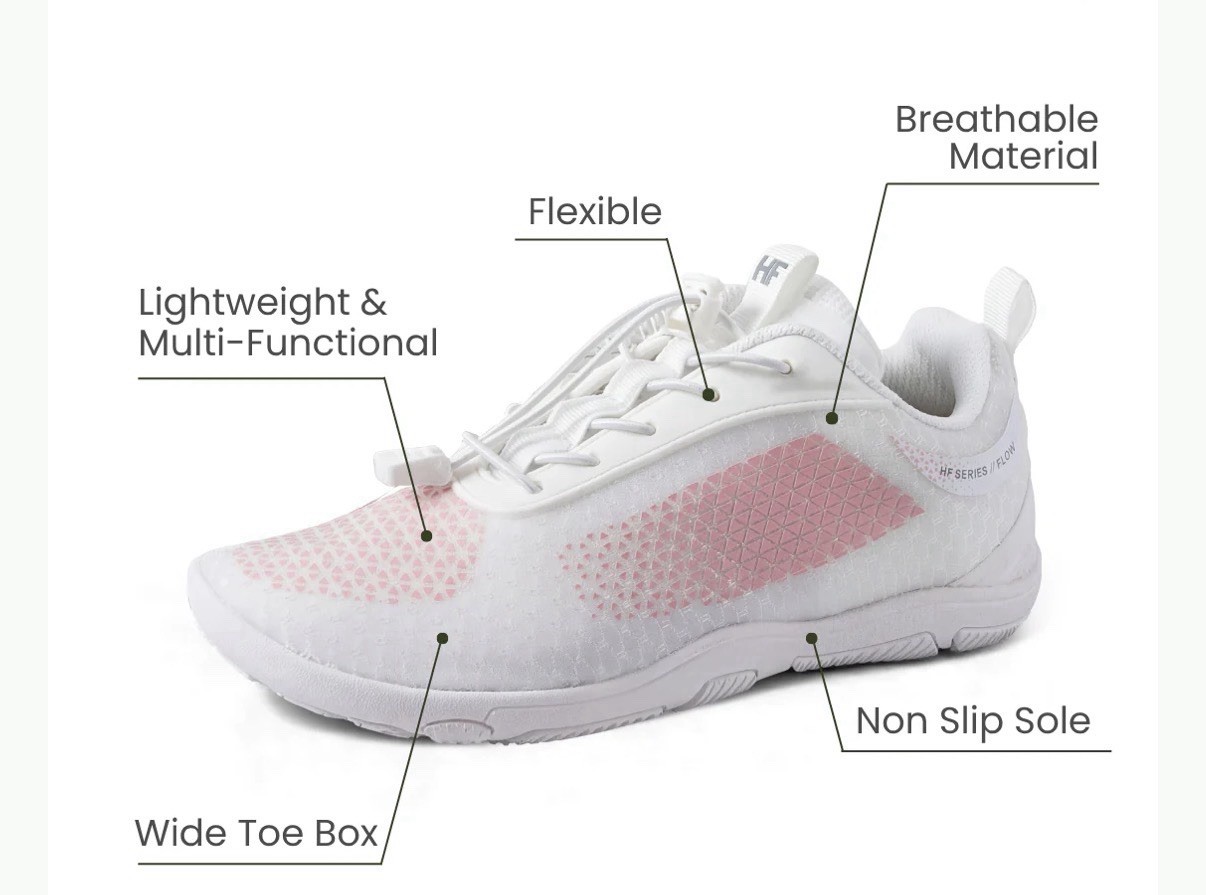 Hike Barefoot Shoes NWT Women Size 8/8 1/2 HF FLOW Shoes For Feet 3 1/2in Width