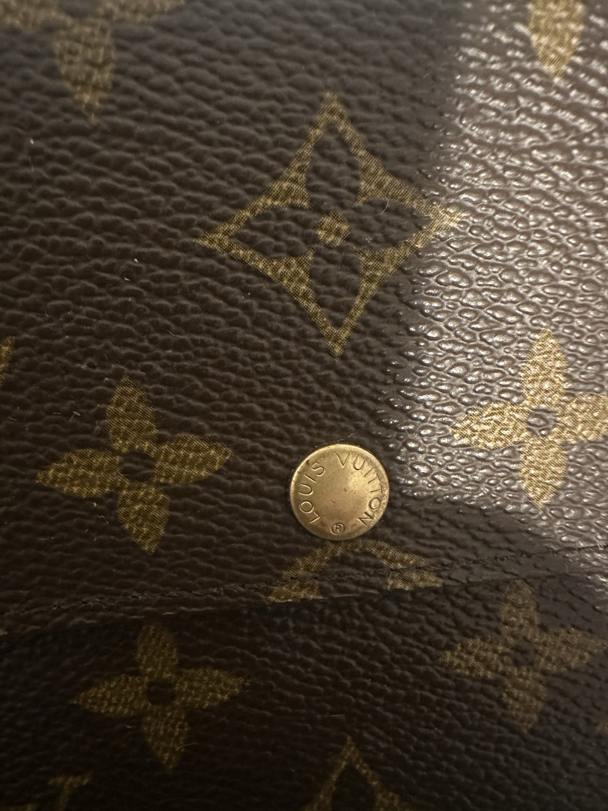 Louis Vuitton Women’s Folding Wallet, Brown Monogram Logo, Credit Card Slots