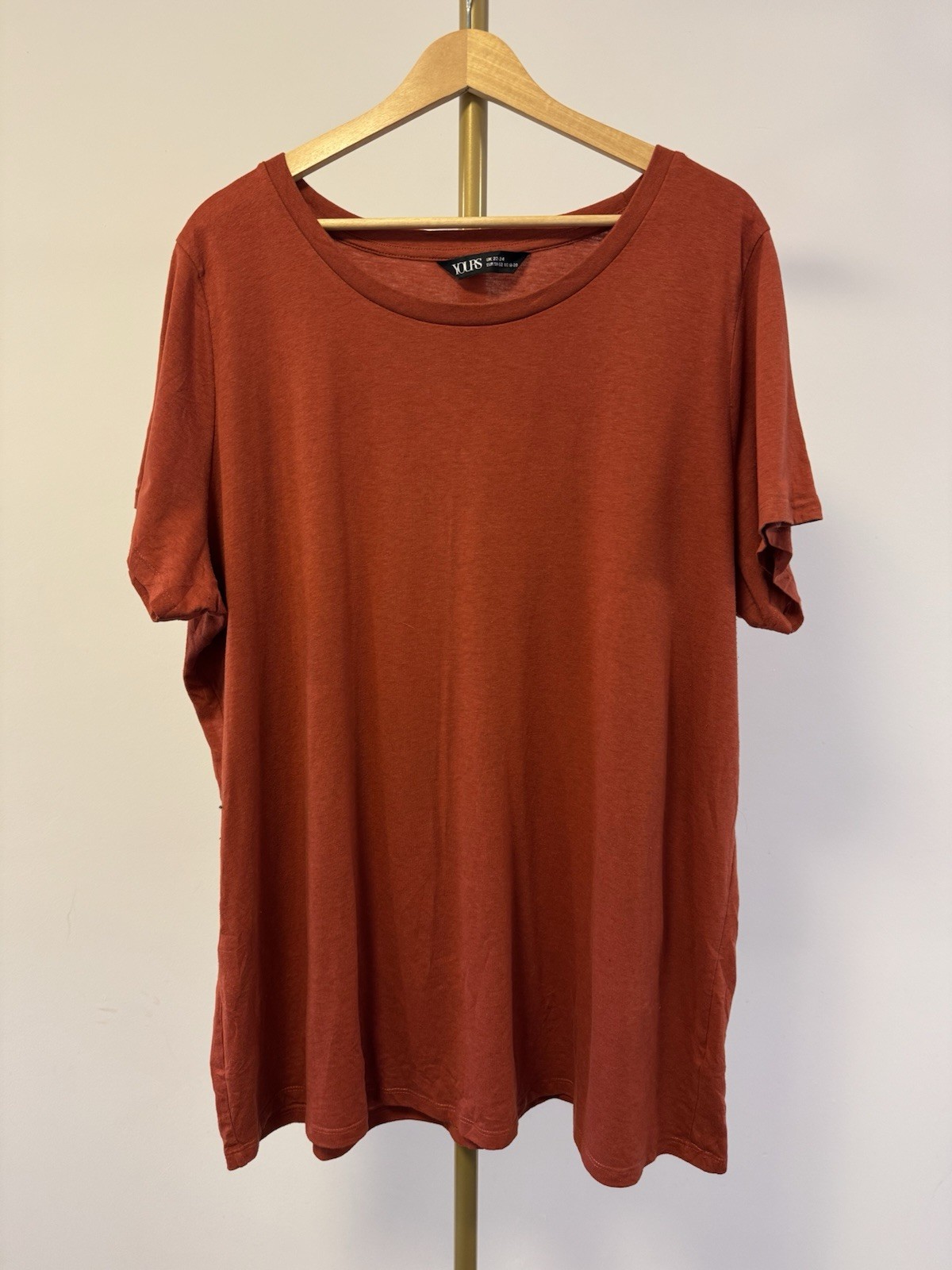 UK 22-24 Yours T Shirt Bundle Blush Pink Burnt Orange Short Sleeve Tops Set of 2