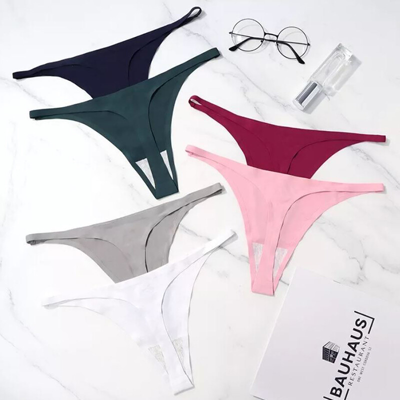 5 Packs Lot Sexy Womens Seamless Panties Lingerie G-String Thong Brief Underwear