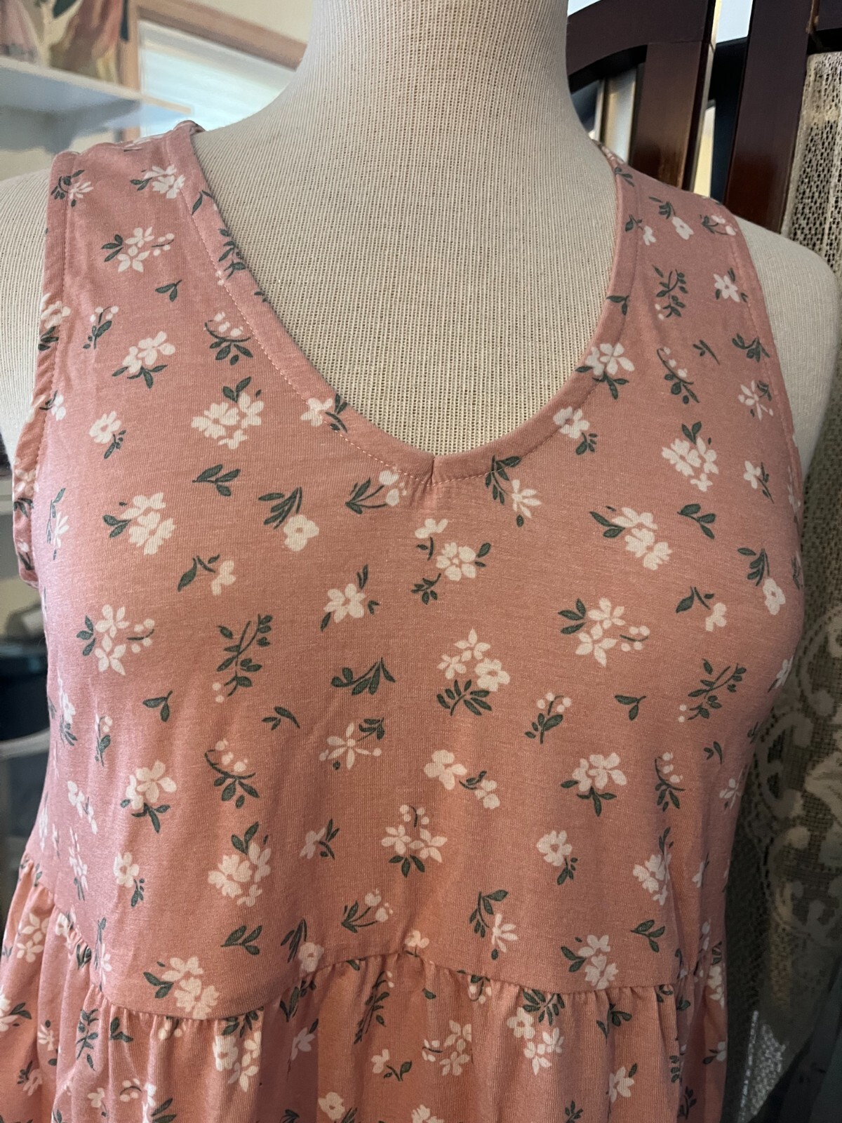 A Glow Sleeveless Pink Floral Spring Summer Maternity Top Soft! Sz S NWT