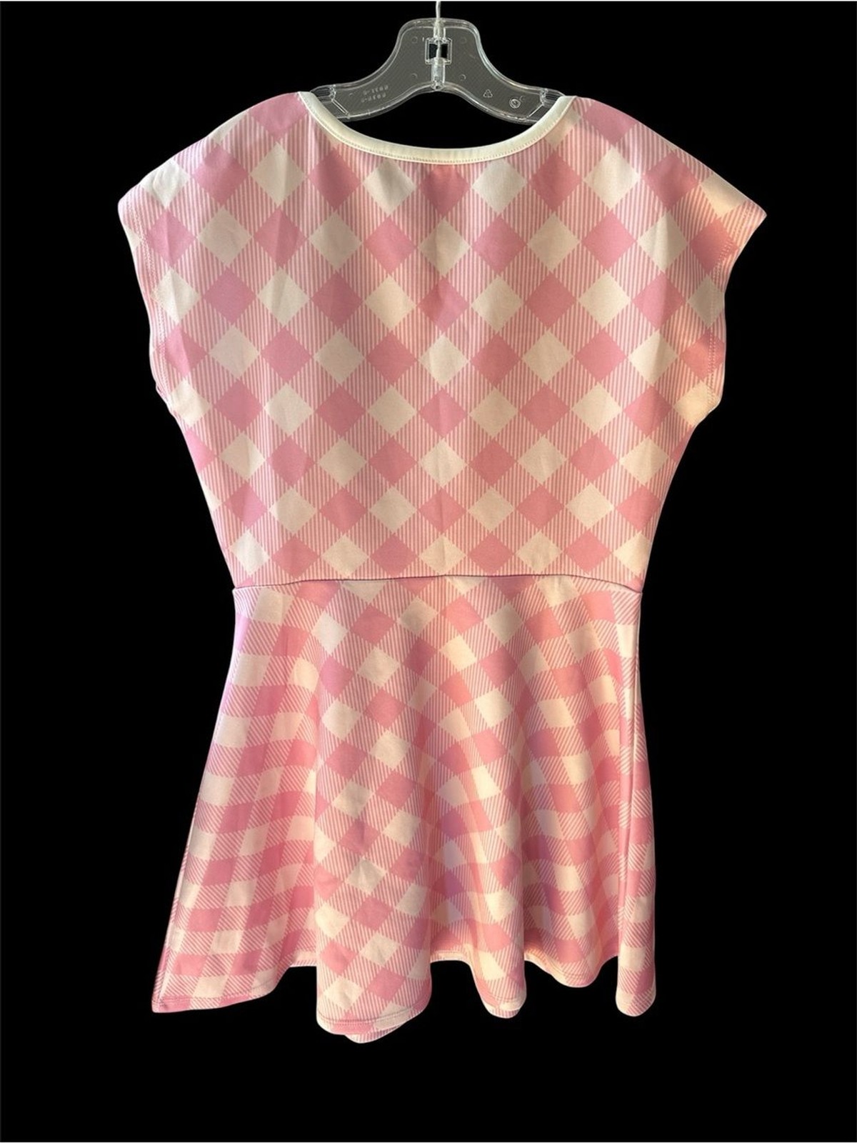 Barbie Pink Gingham Dress with White Peter Pan Collar