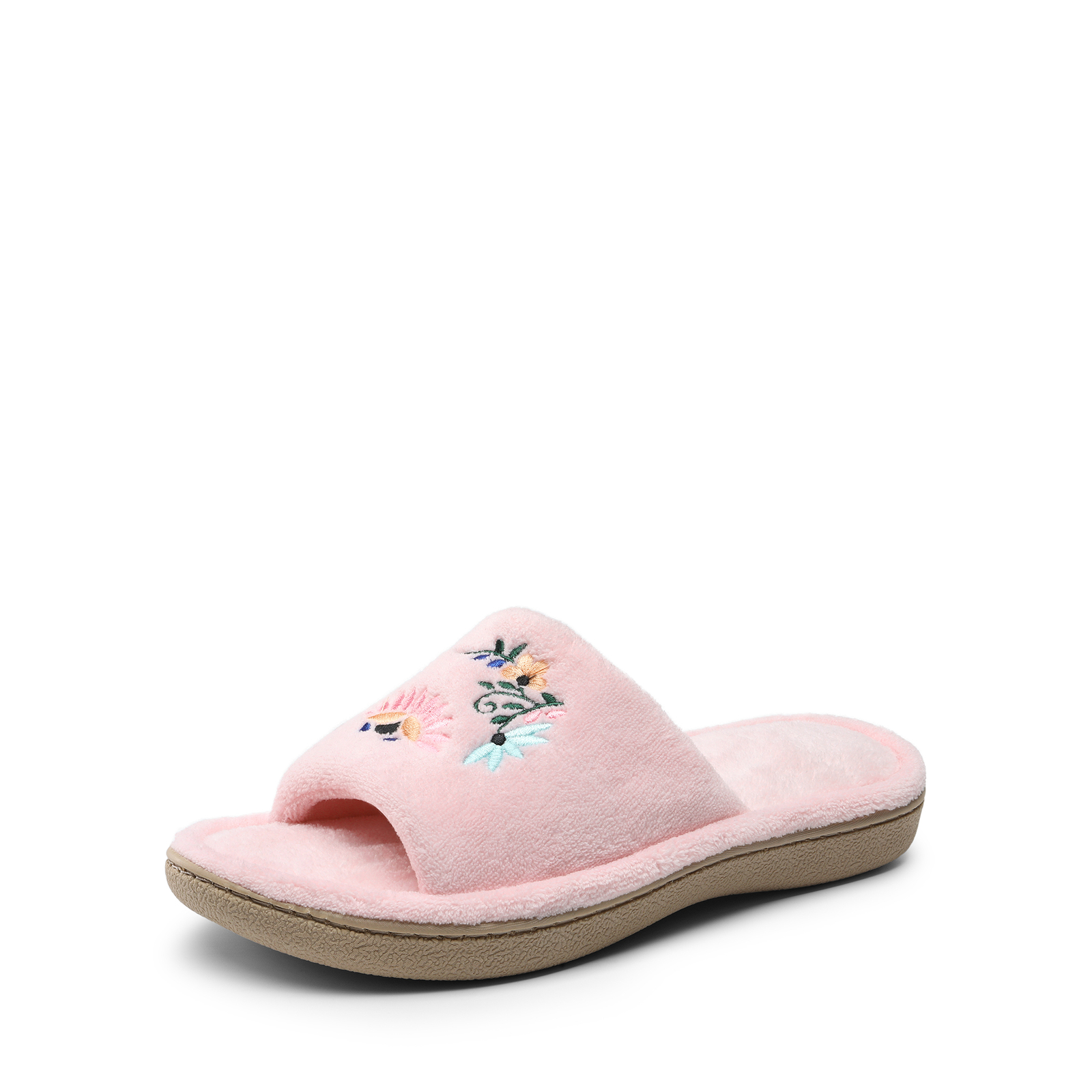 Women Memory Foam Slippers Open Toe Lightweight Comfort Slip On House Slippers