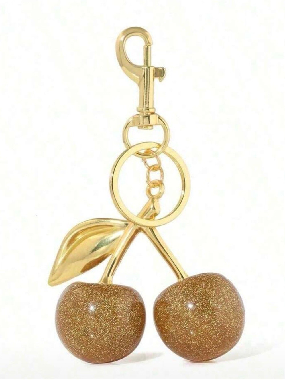 Cherry Glitter Bag Charm Keychain Coquette Y2K Purse Accessory