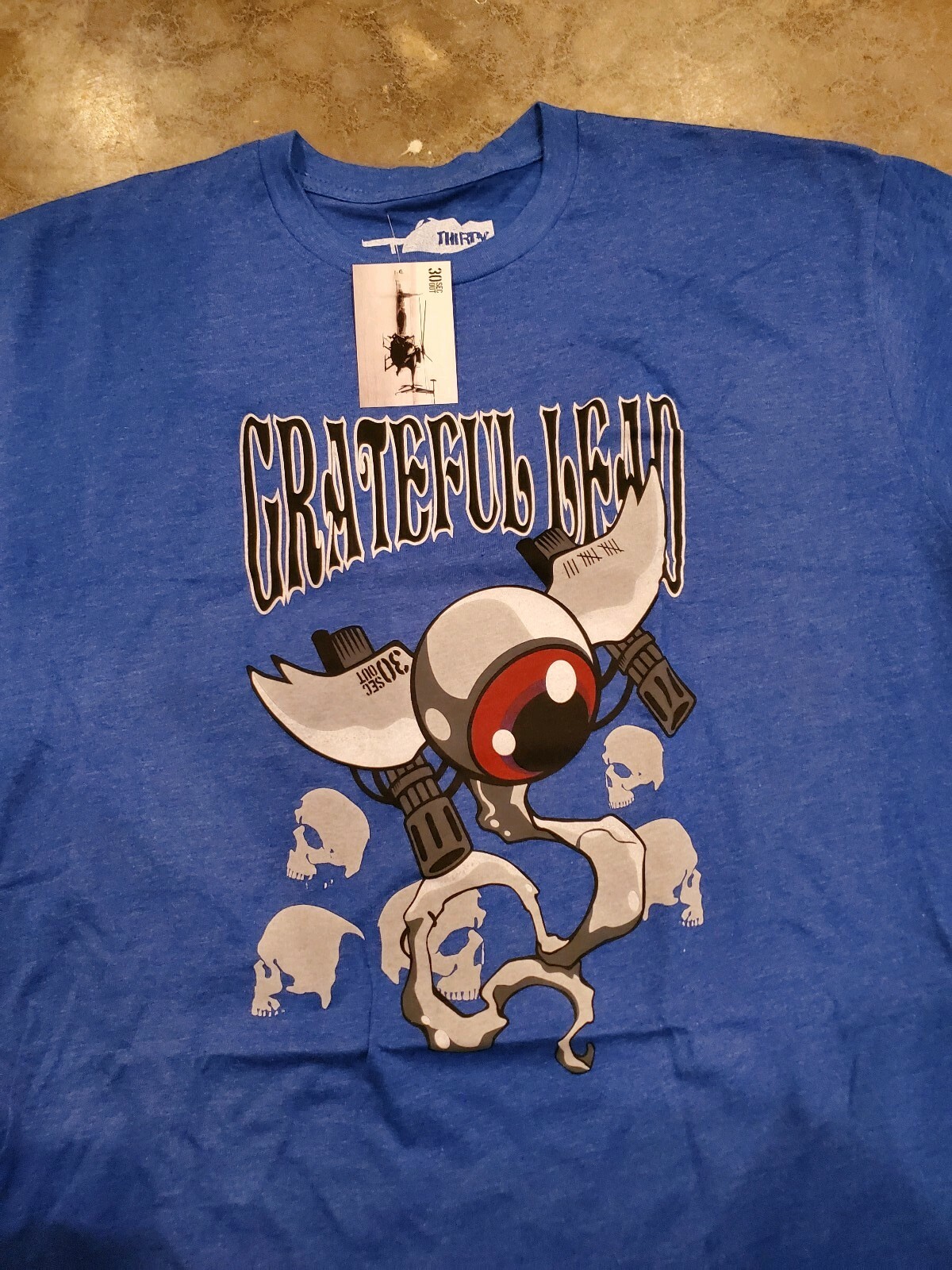 30 Seconds Out T Shirt Grateful Lead Blue As seen on Seal Team TV show – Large