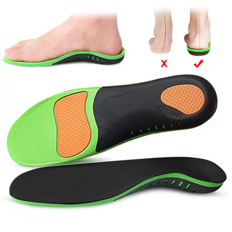 Orthopedic Insoles Shoe Inserts Flat Feet High Arch Support Women Men Foot Pain