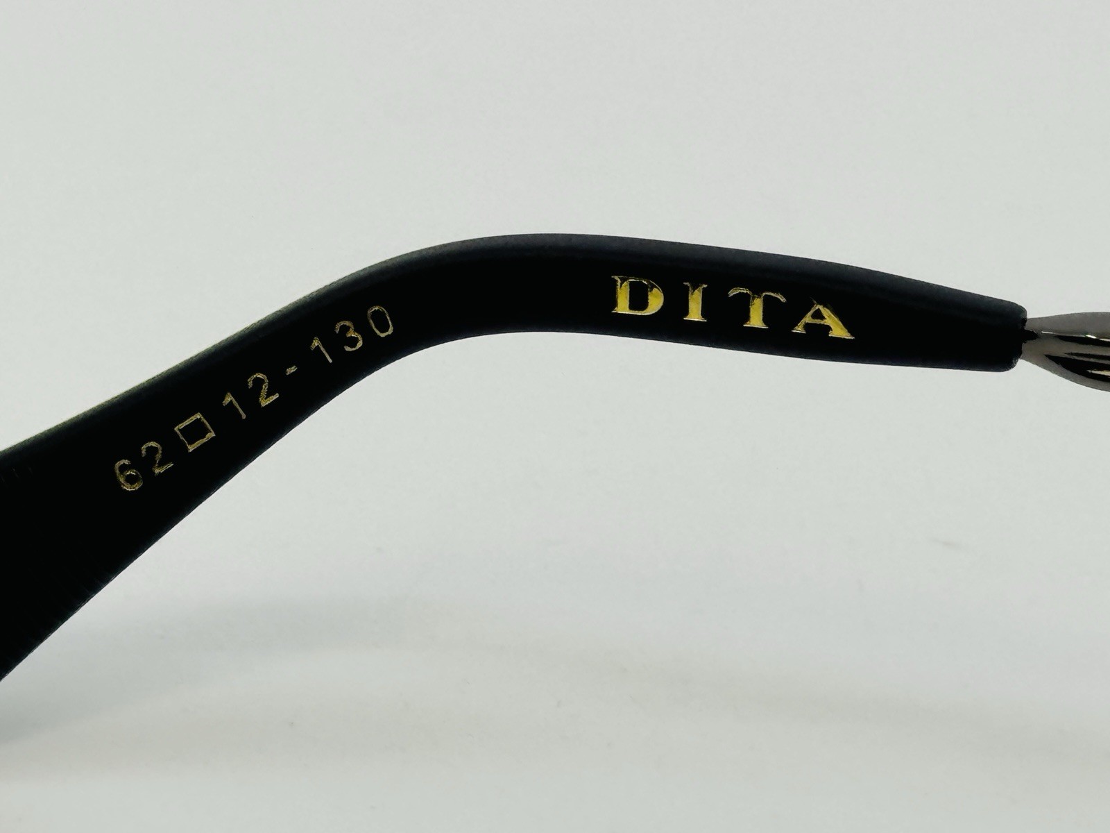 Dita Mach Six DTS121-62 Titanium Black Metal Frame Green Blue Lens Sunglasses
