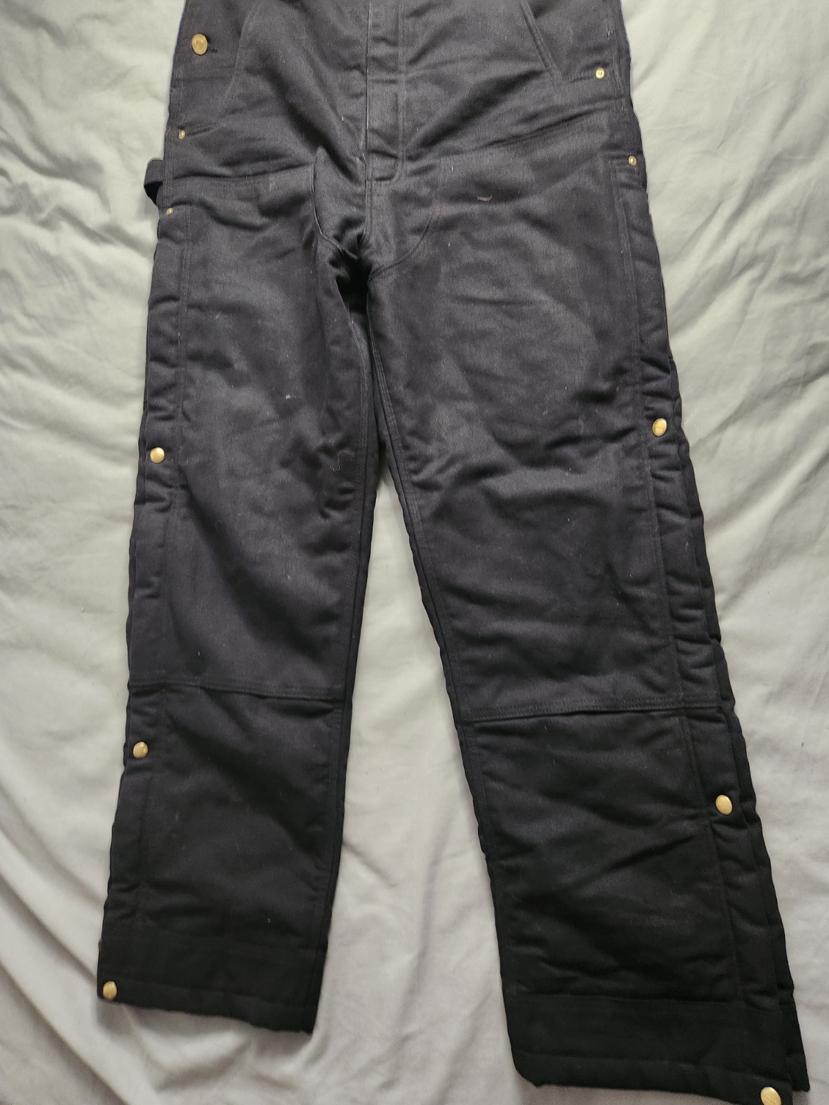 Carhartt Firm Duck Canvas Insualted Overalls Mens Medium Tall Black 104393 BLK