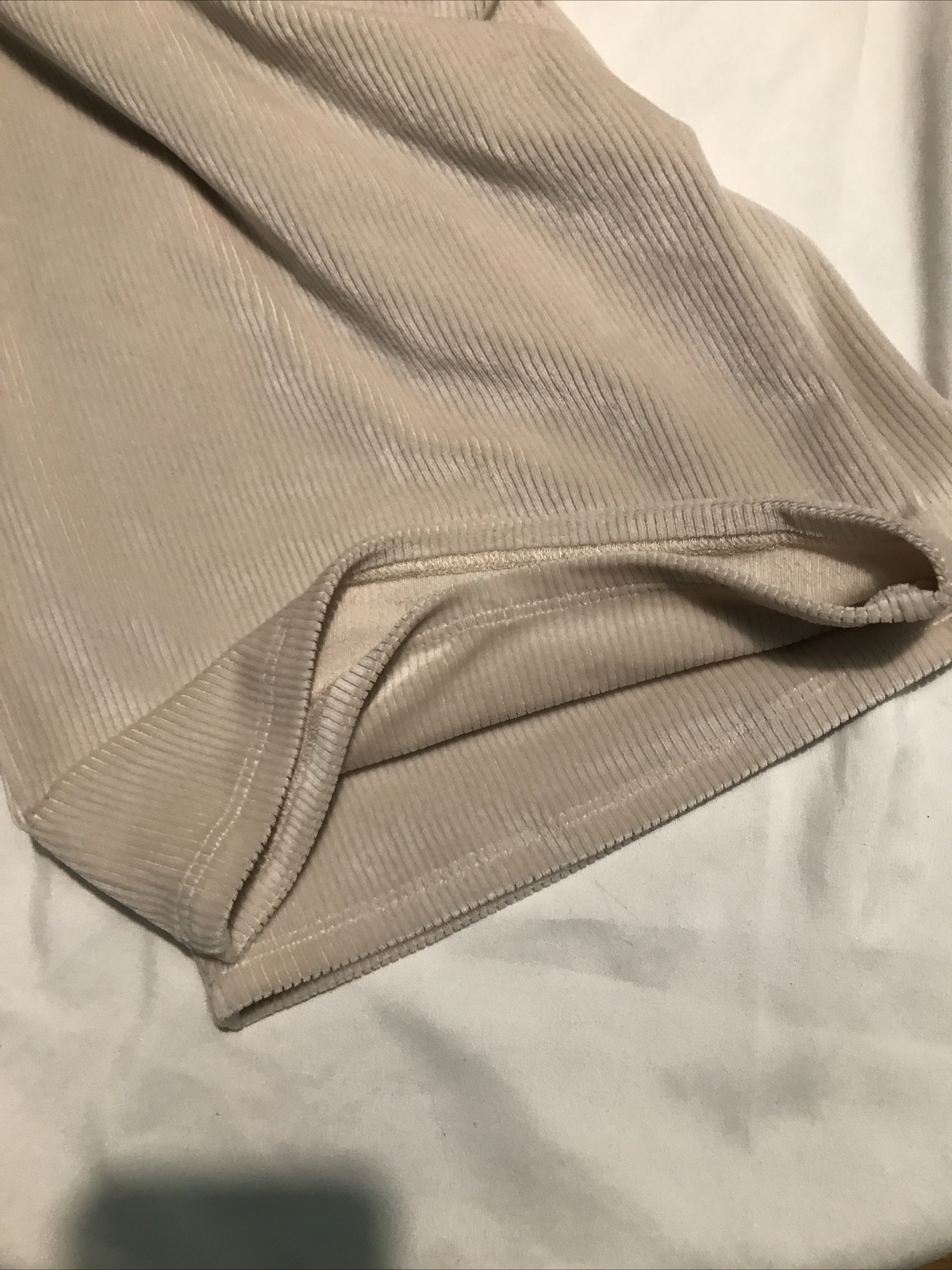 VUORI Velour Velvety Cream Color Wide Leg Pants Size XS Inseam 28,5 In