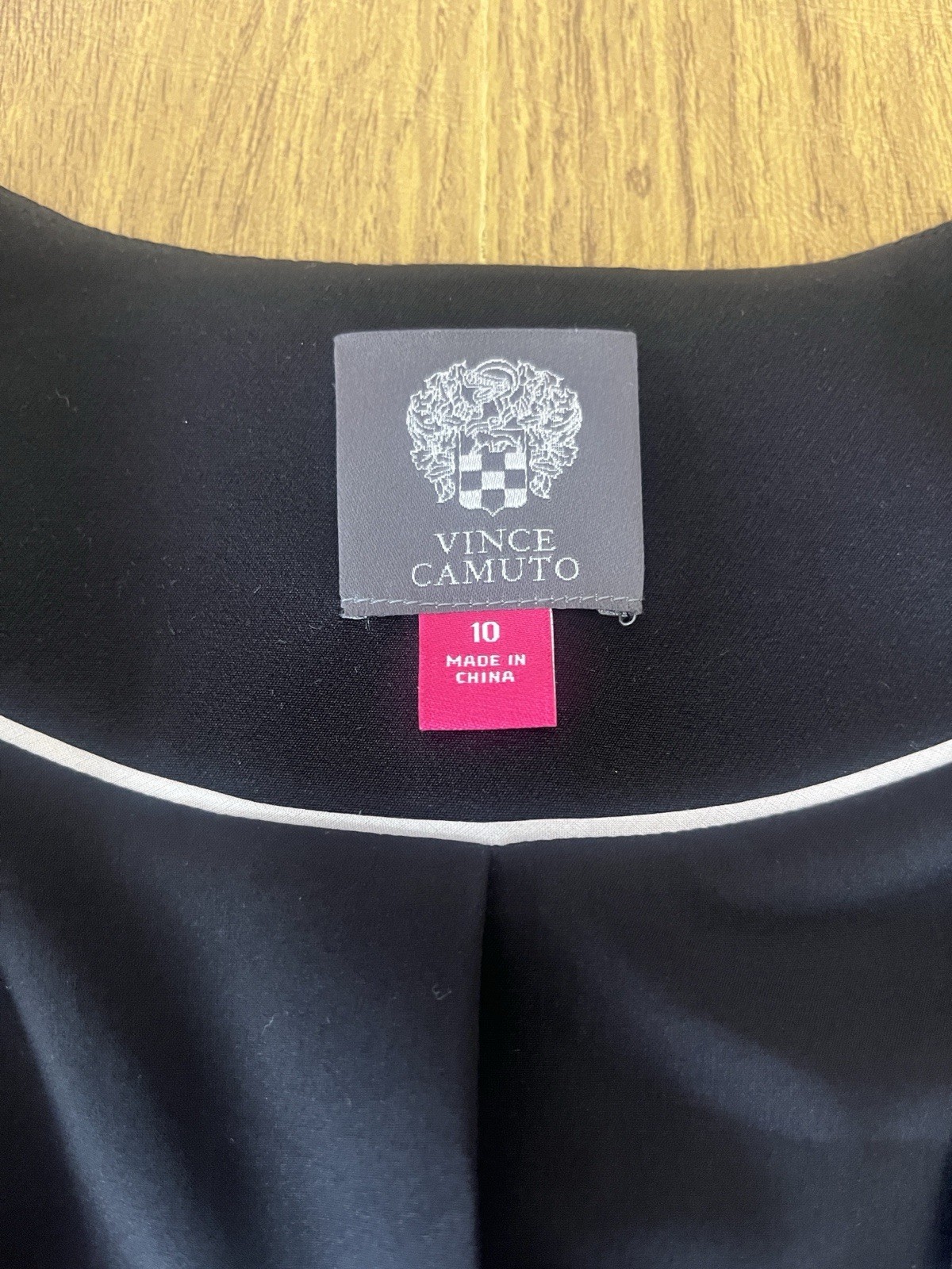 Vince Camuto Sophisticated Black Classic Blazer, Zip Pockets, All Seasons, Sz 10