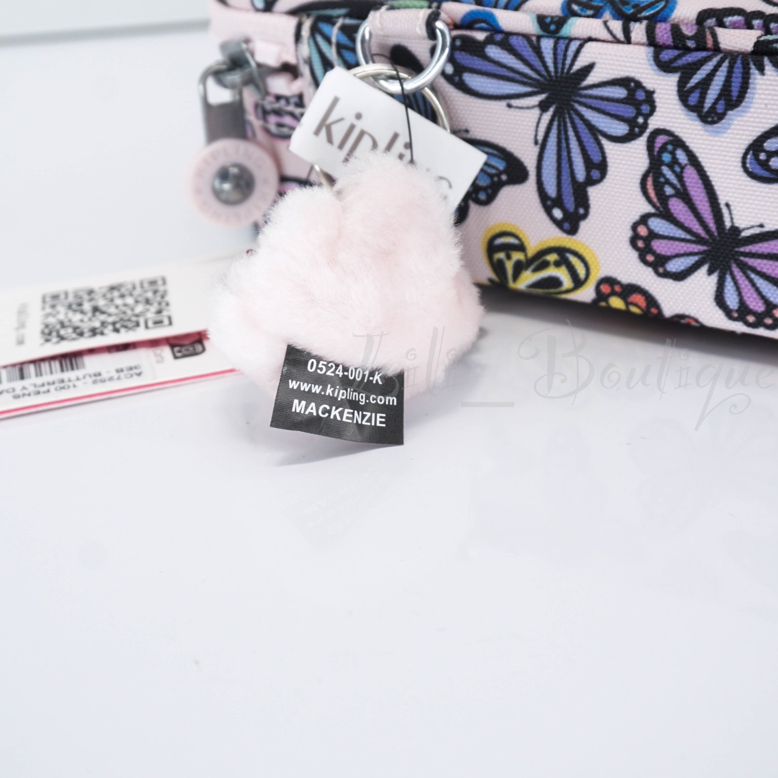 Kipling 100 Pens Case Pencil Accessory Box Polyester AC7252 Butterfly Day Multi