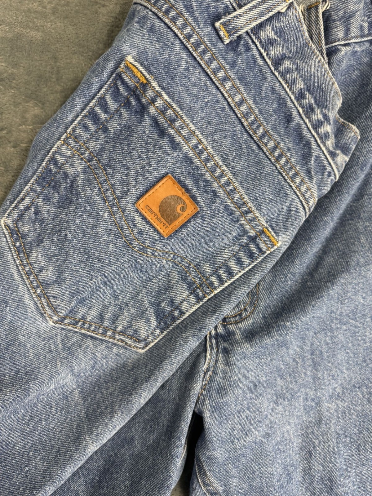 Carhartt Mens Relaxed Fit Blue Denim Jeans B17 DST 48×28