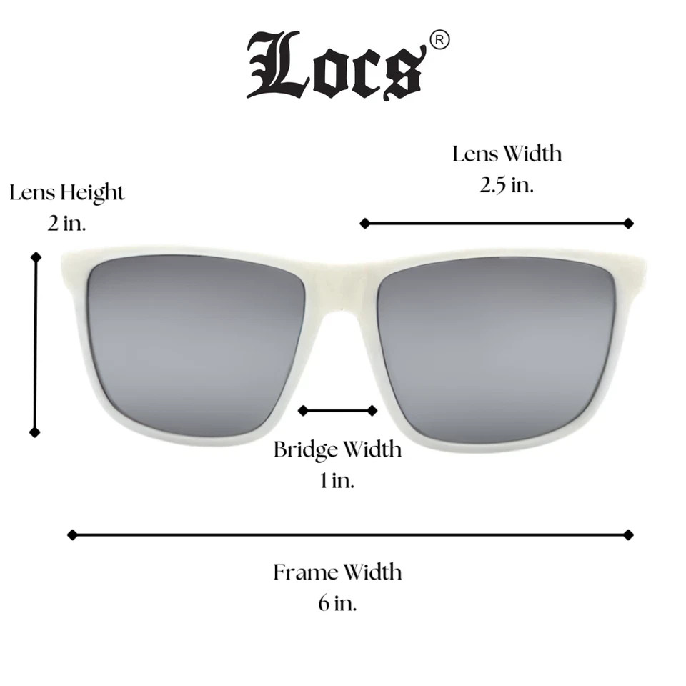 LOCS Flat Top Gangster Sunglasses Mens Designer Oversized Cholo Shades NEW