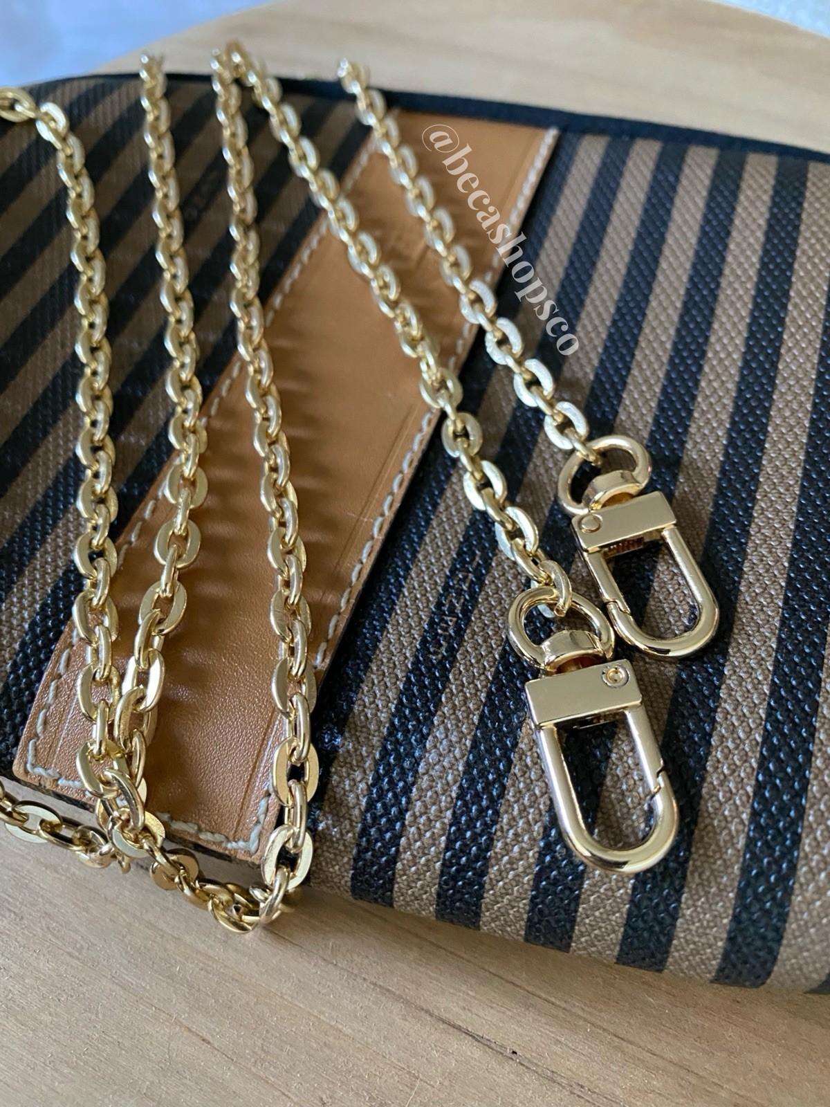 Crossbody Oval Chain Strap Replacement for Louis Vuitton Pochette 48”