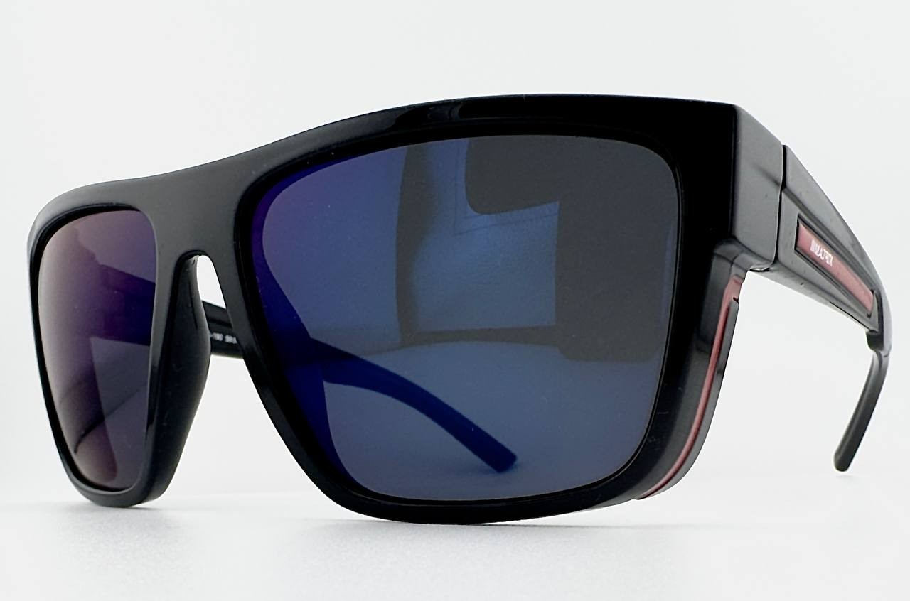 MATRIX MX064 Polarized Sunglasses Men Women Glossy Black Shield UV400 Driving