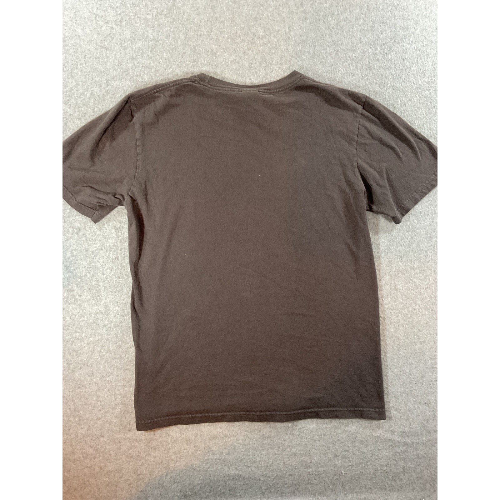 The North Face Mens Graphic Tee Charcoal Grey Orange Logo T-Shirt Small #853