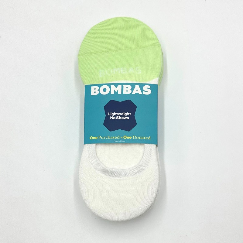 Bombas 4 pairs Women’s Lightweight No Show Socks Cotton White Size Med 8-10.5
