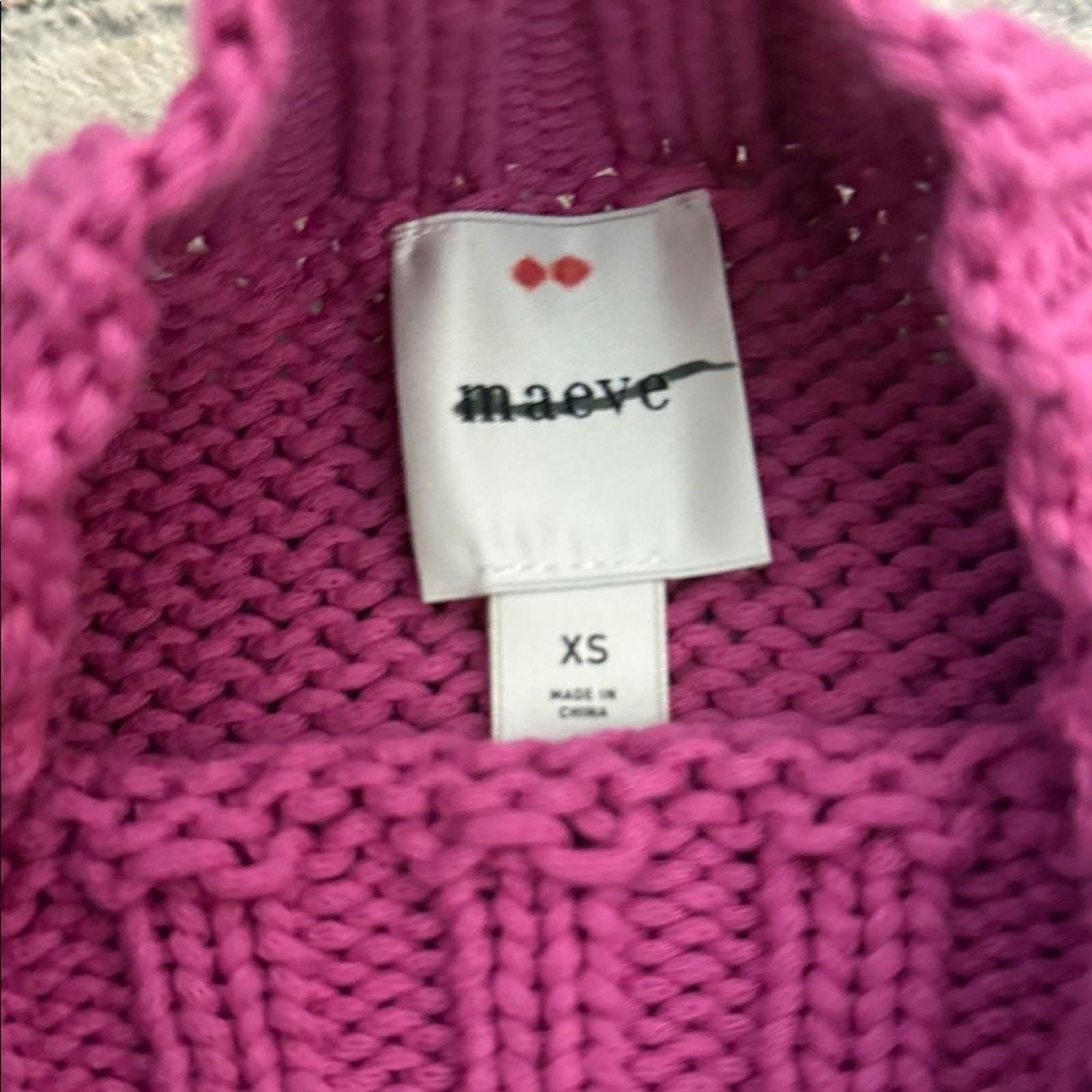 NWOT Anthropologie Maeve The Pippa Mock Neck Sweater Pink Size XS & Small