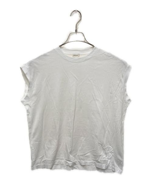 BLAMINK Cotton Embroidered Sleeveless T-Shirt, White, Women’s XS, Japan