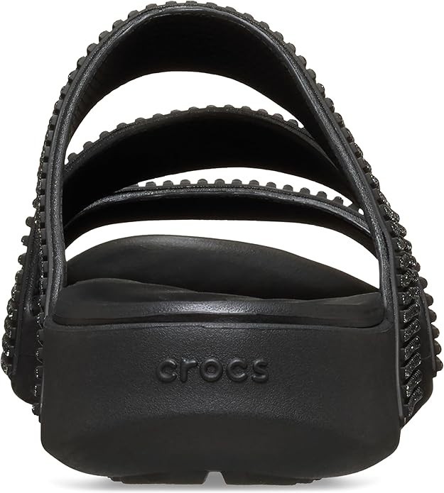 Crocs Getaway Gems Strappy Black Rhinestone Slide Sandals Womens 9 – 212584-001