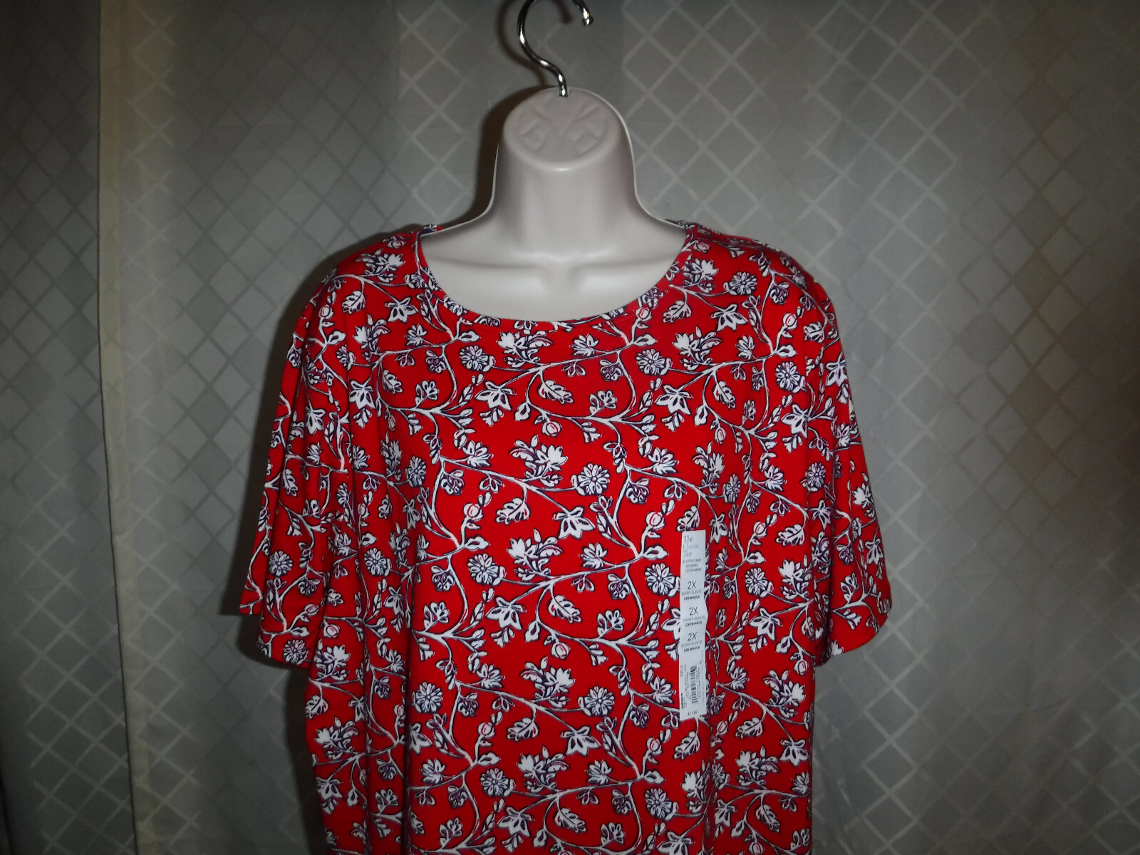 Size Plus Short Sleeve Women’s T-Shirts ,3X,2X,1X,0X,Croft & Barrow Multi Color